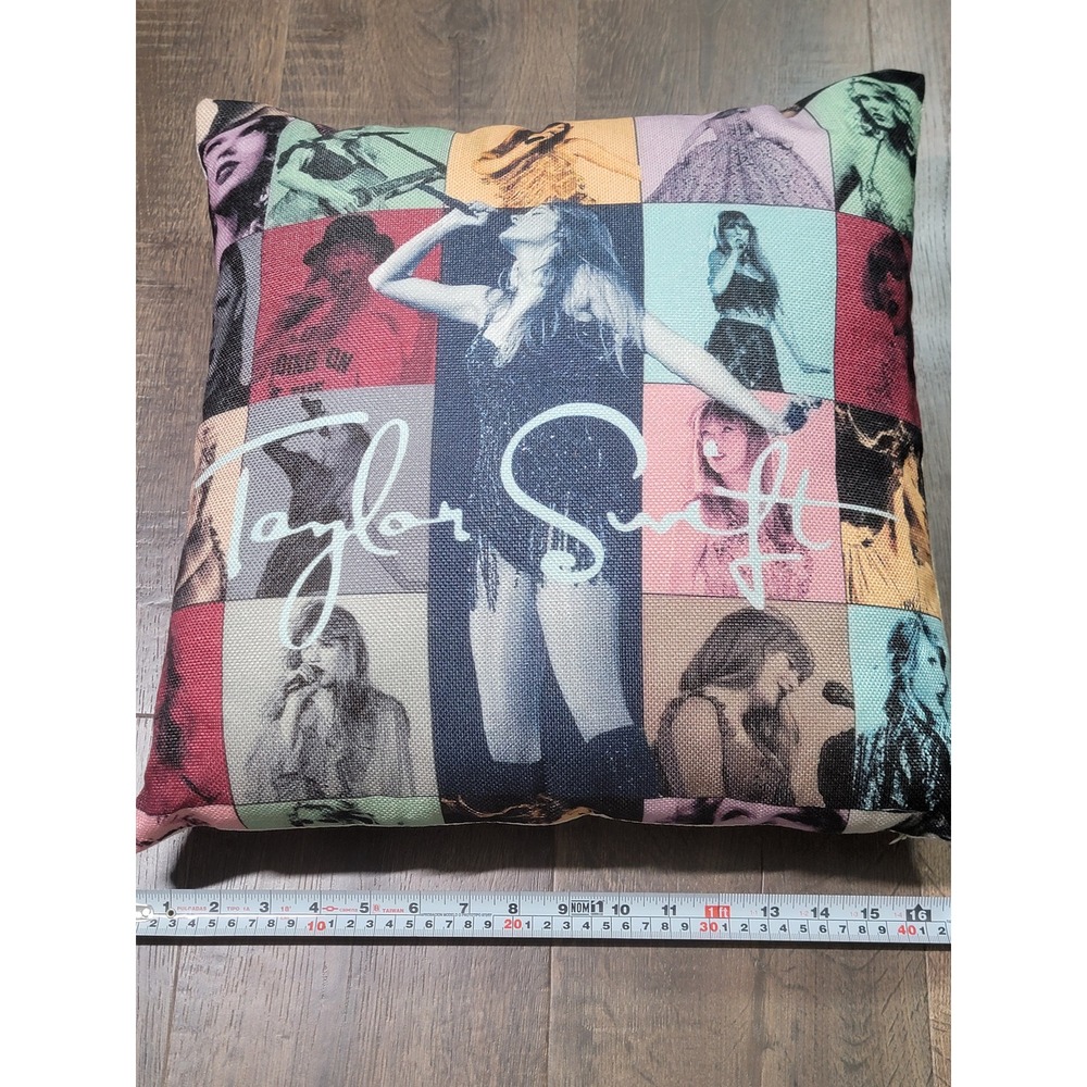 Taylor Swift Eras Tour‎ Photo Collage Decorative Throw Pillow Square 16x16 Multi